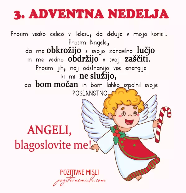 3. adventna nedelja - angeli blagoslovite me