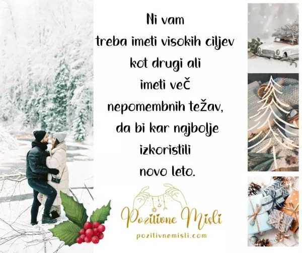 Ni vam treba imeti visokih ciljev