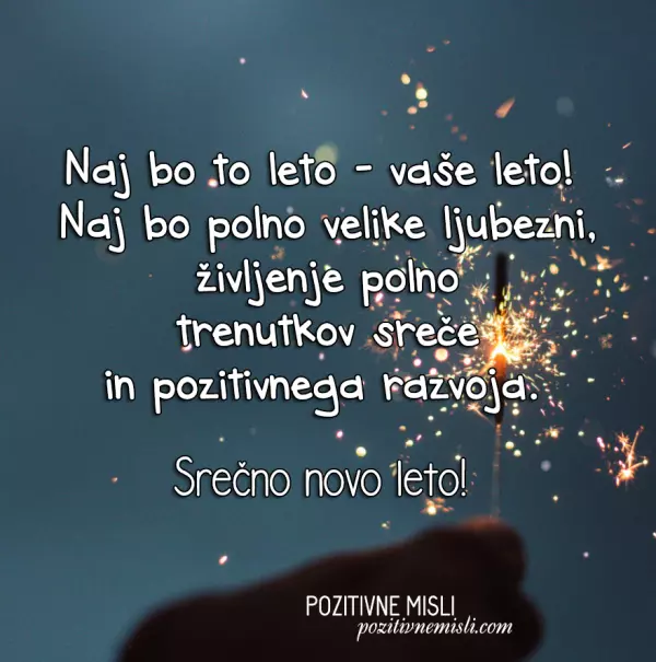 Novo leto misli - Naj bo to leto - vaše leto!