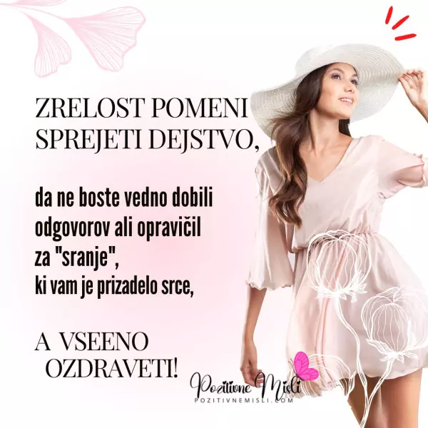 Zrelost pomeni sprejeti dejstvo