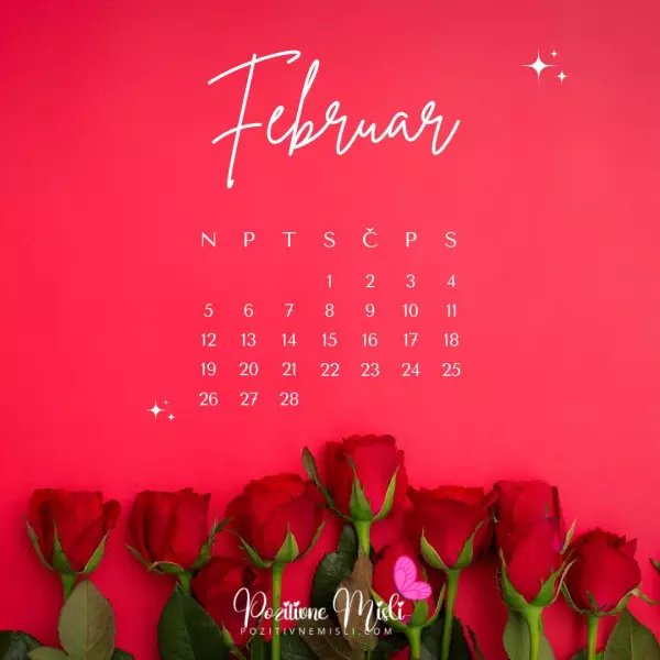 Februar  2023 - koledar pozitivne misli