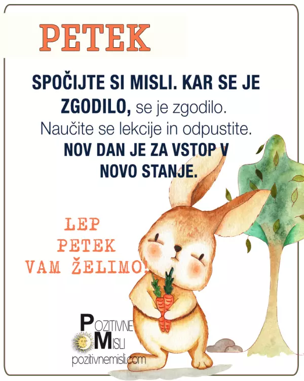 Spočij si misli – misel za petek