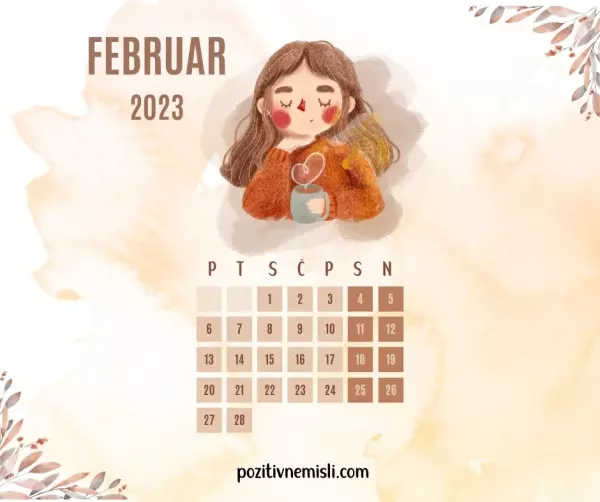 Šolski koledar za februar 2023