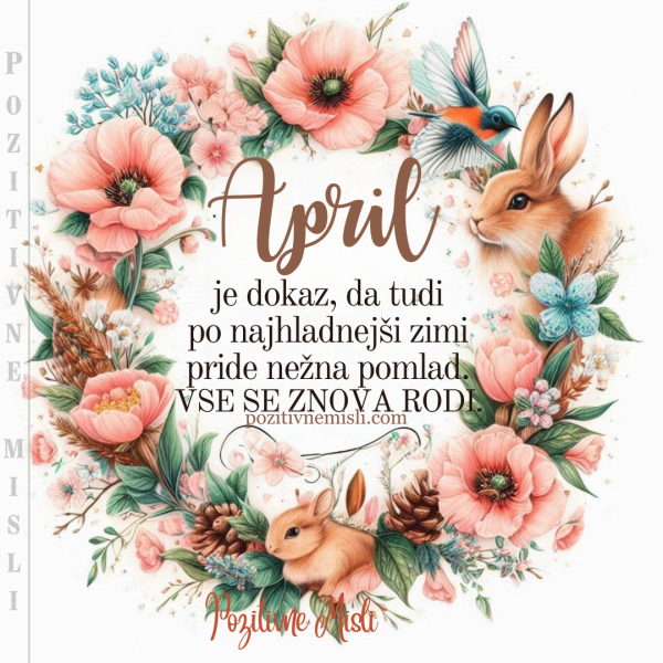 April – čas nežnosti, pomladi in ponovnega rojstva