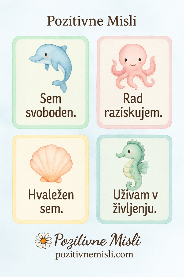 Pozitivne afirmacije za otroke – Svoboda, radovednost in hvaležnost