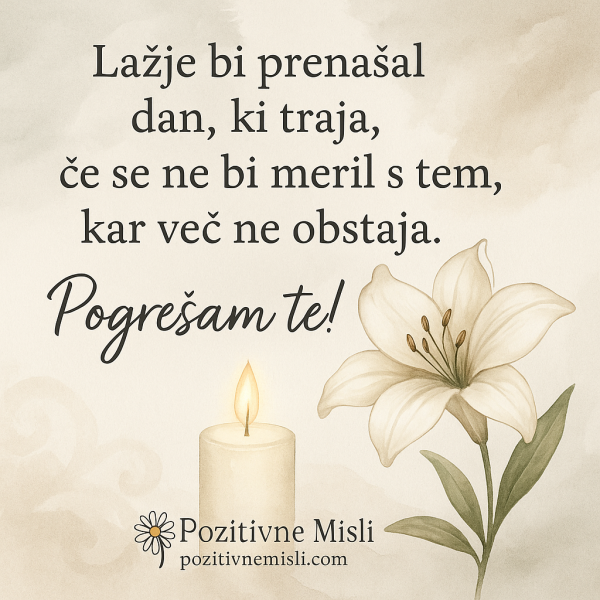 Misli v spomin - pogrešam te