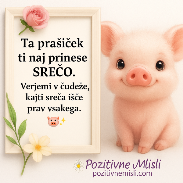 Čudežni prašiček za srečo - Sprejmi ga!