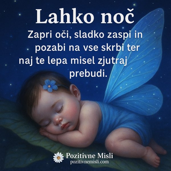 Lahko noč – naj vila ponoči čuva tvoje srce