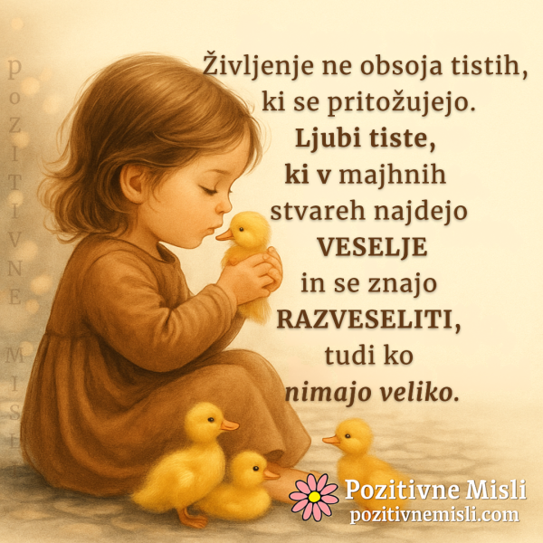 Življenje ne obsoja tistih, ki se pritožujejo