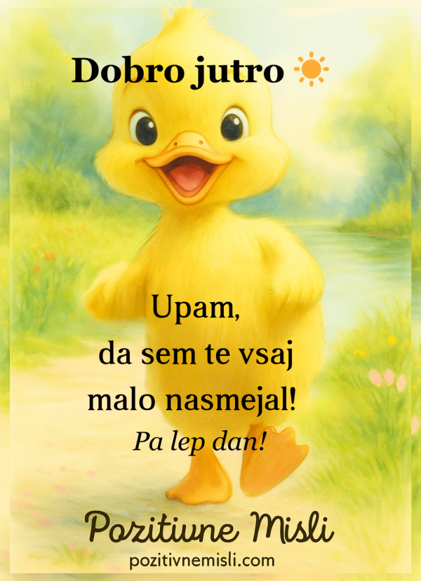 Upam, da sem te vsaj malo nasmejal