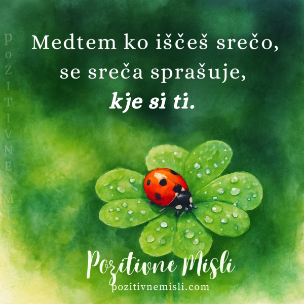 Medtem ko iščeš srečo
