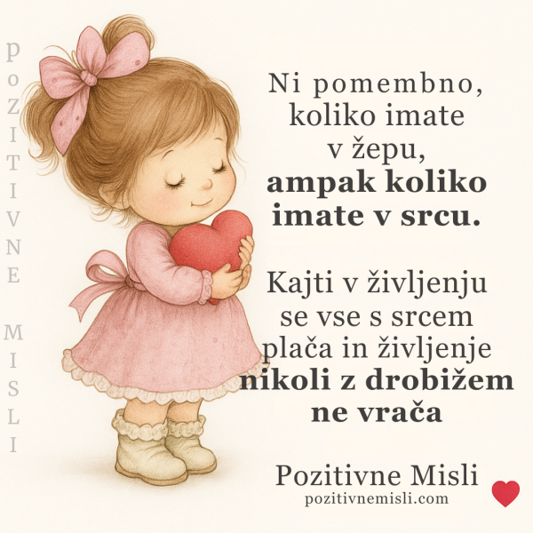 Ni pomembno, koliko imate – pomembno je, koliko ljubezni