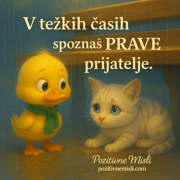 V težkih časih spoznaš prave prijatelje