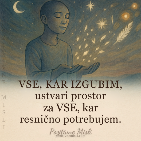 Vse, kar izgubim, ustvari prostor