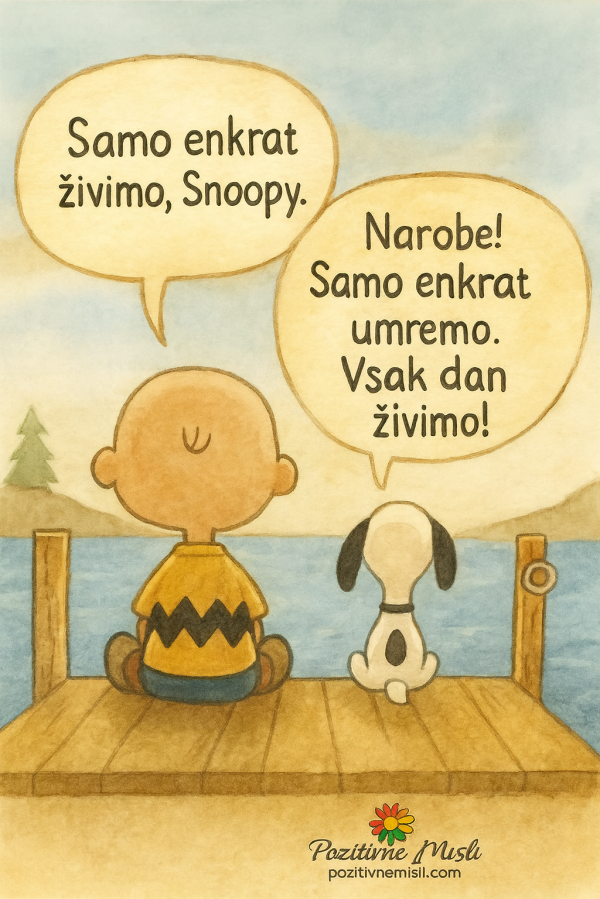 Samo enkrat živimo - lepe misli o življenju
