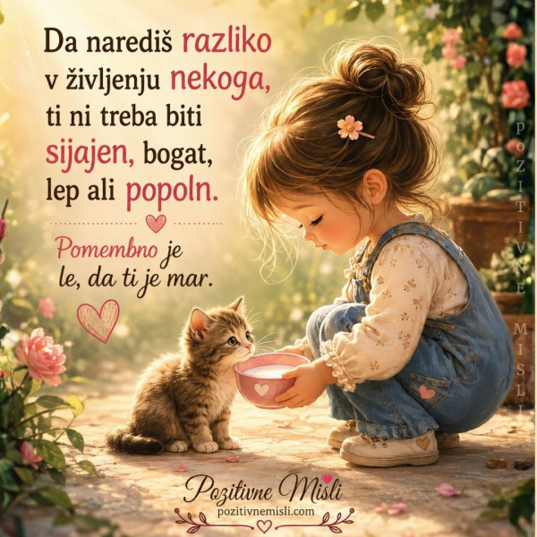 Pomembno je le, da ti je mar – nežna misel o sočutju