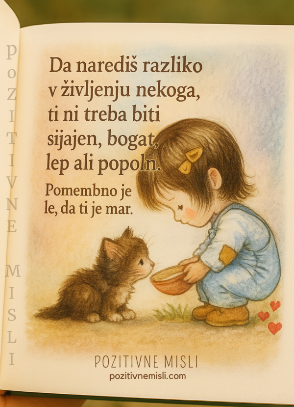 Pomembno je le, da ti je mar – nežna misel o sočutju