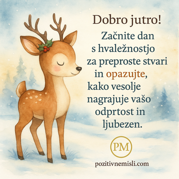 Dobro jutro - začnite dan s hvaležnostjo