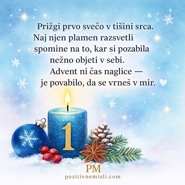 Prva sveča v adventnem venčku