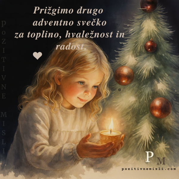 Prižgimo drugo  adventno svečko za toplino