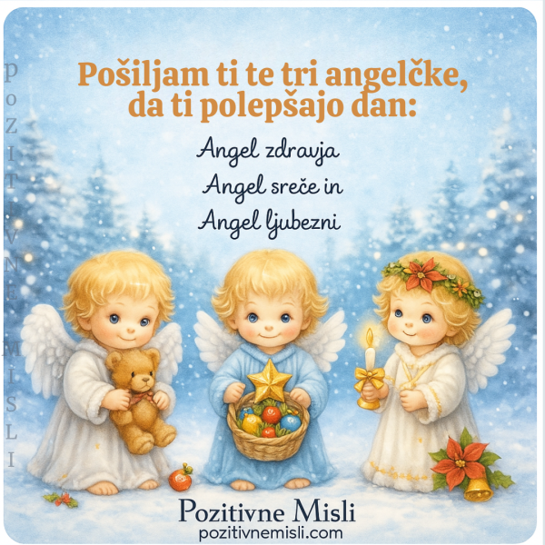 Trije angelčki – angel zdravja, sreče in ljubezni