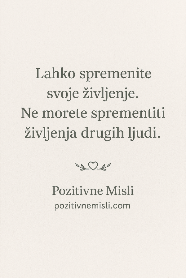 Spremeni svoje življenje