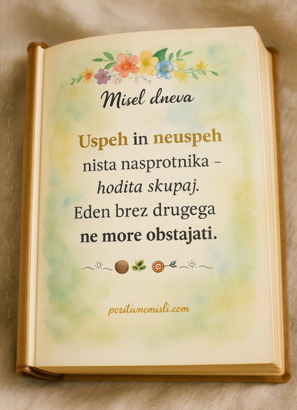 Uspeh in neuspeh nista nasprotnika - Misli in citati