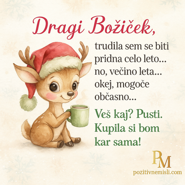 Dragi Božiček – praznična misel s kančkom humorja