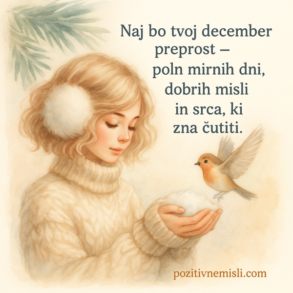 Naj bo tvoj december preprost – mirne misli in toplina srca