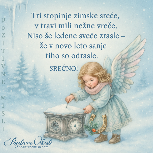 Tri stopinje zimske sreče – nežna zimska misel