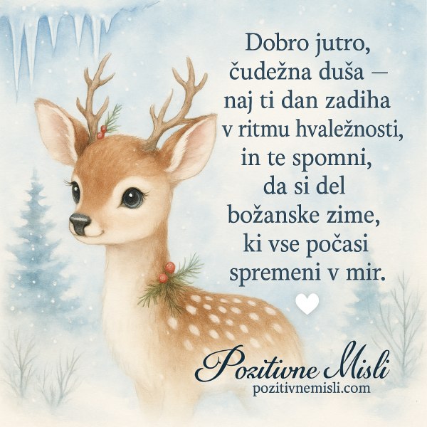 Dobro jutro čudežna duša - lepe zimske misli