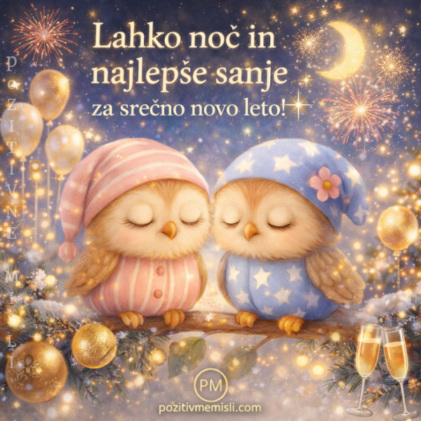 Lahko noč in najlepše sanje v novo leto