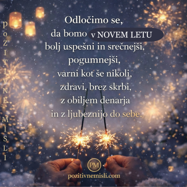 Novo leto - Odločimo se da bomo v novem letu