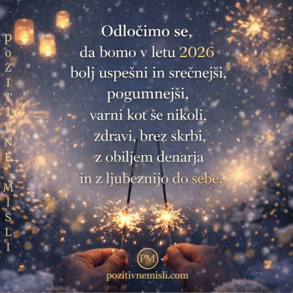 Odločimo se da bomo v letu 2026