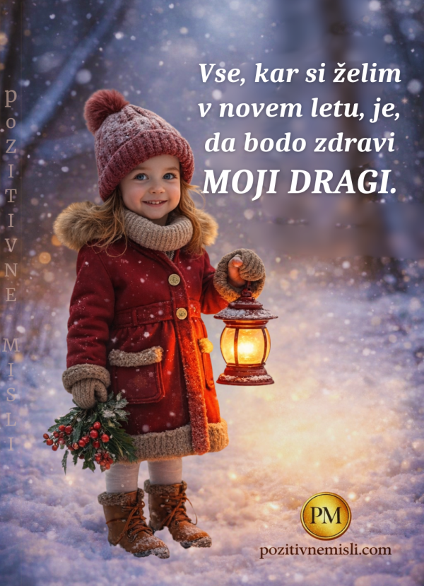 Vse, kar si želim v novem letu, je zdravje mojih dragih