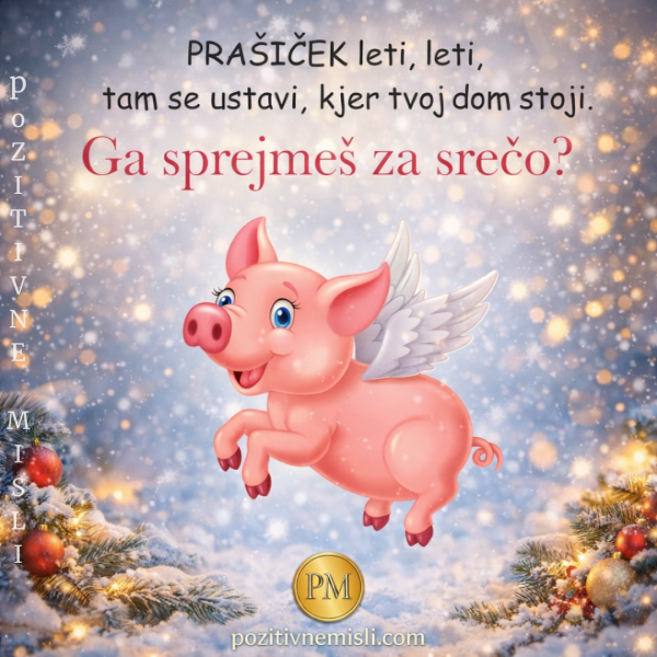Prašiček leti, leti – ga sprejmeš za srečo?