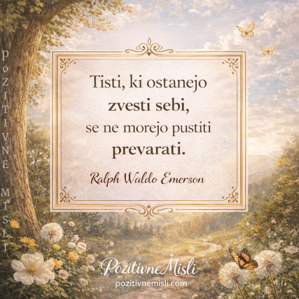 Tisti, ki ostanejo zvesti sebi  - Ralph Emerson