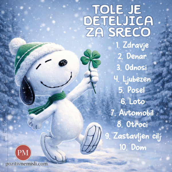 Tole je deteljica za srečo - zdravje denar odnosi