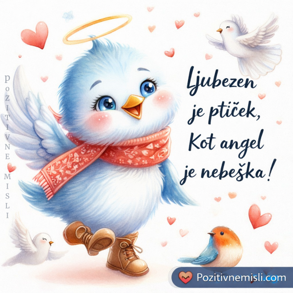 Verzi za valentinovo - ljubezen je ptiček