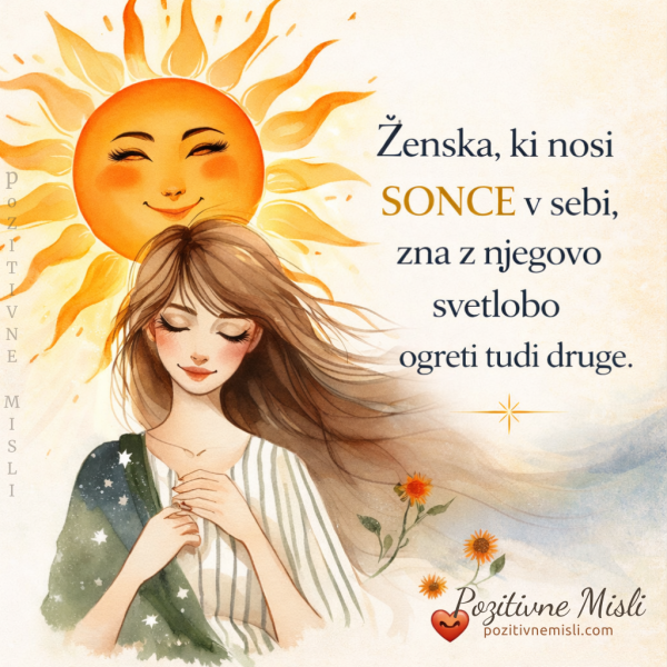 Ženska ki nosi sonce v sebi