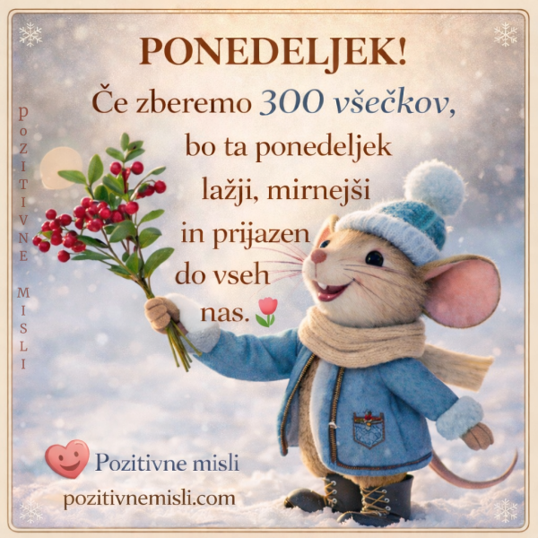 Ponedeljek - Če zberemo 300 všečkov