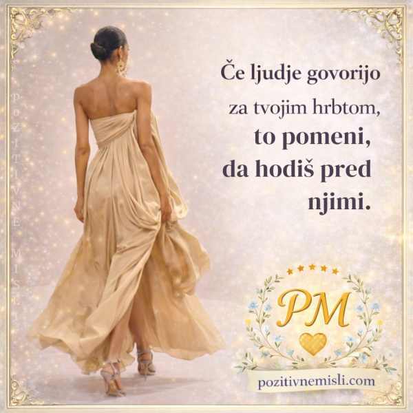 Če ljudje govorijo za tvojim hrbtom