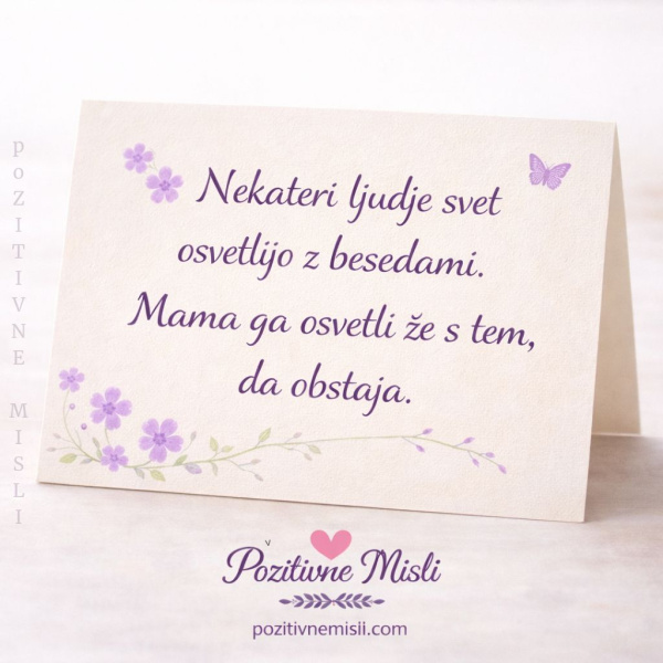 Mama osvetli svet s svojo ljubeznijo