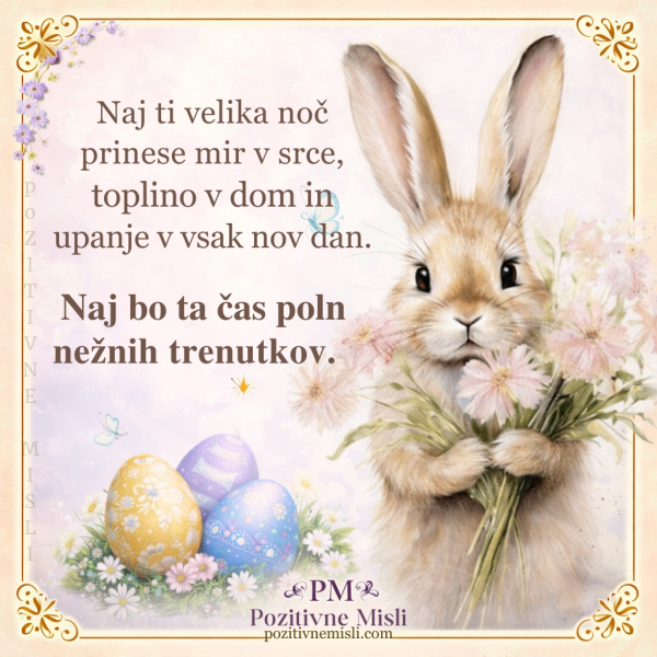 Velika noč verzi - Naj ti velika noč prinese mir