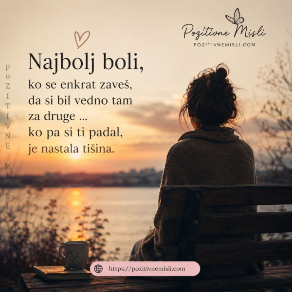 Ko za druge obstajaš, zase pa ostaneš sam