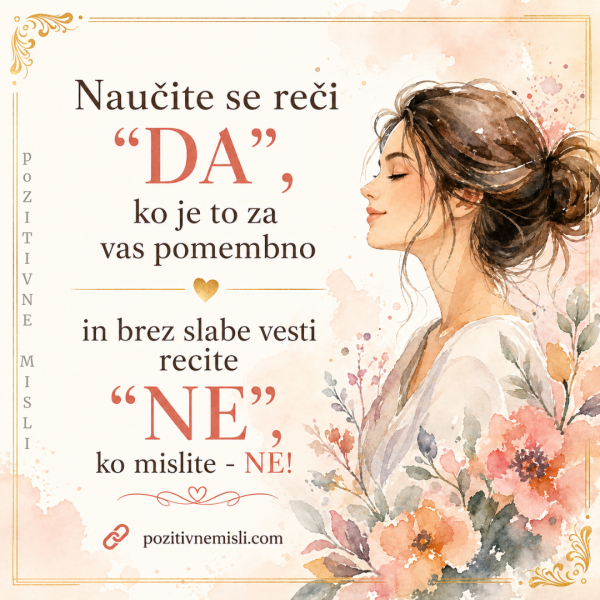 Naučite se reči DA in NE – postavljanje zdravih meja