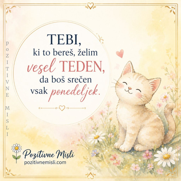 Vesel ponedeljek želim tebi