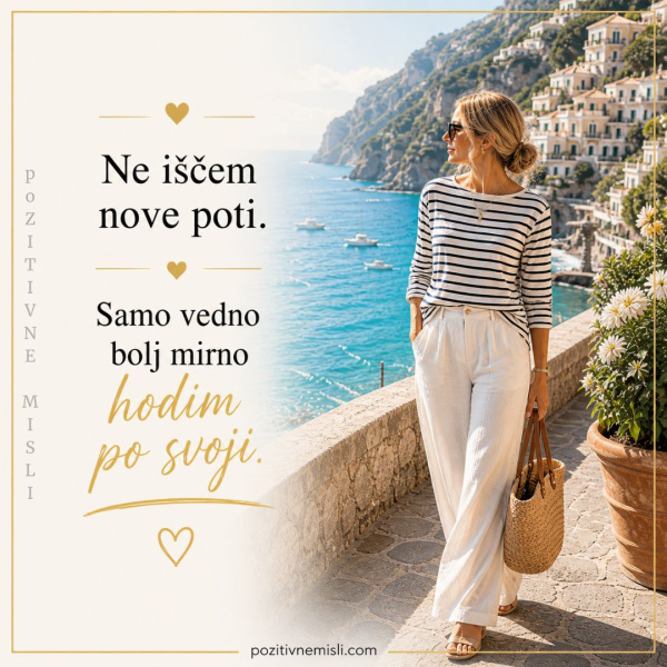 Ne iščem nove poti - Samo vedno bolj