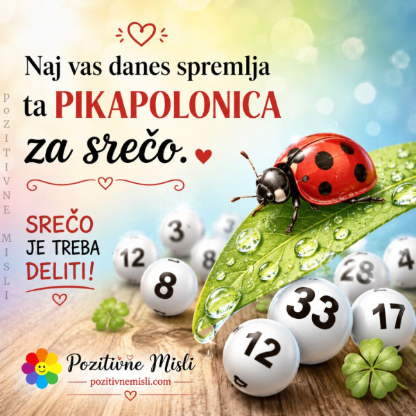 Pikapolonica za srečo -  misli