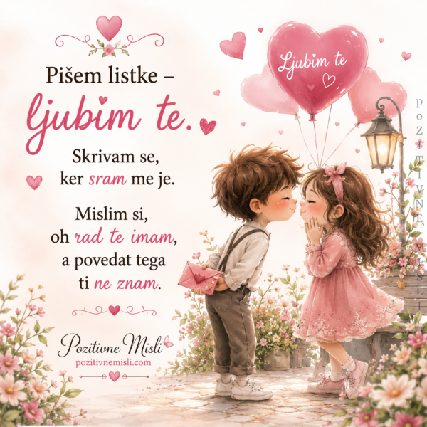 Pišem listke – ljubim te
